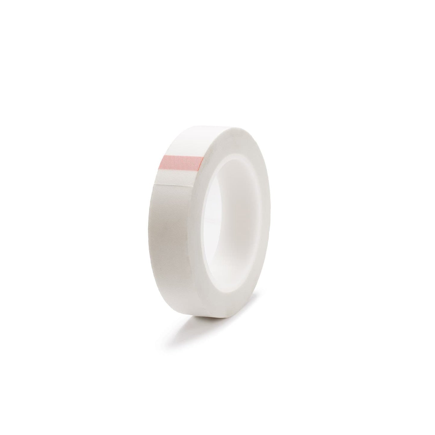 White glass cloth masking tape roll with red stripe for high-temperature industrial applications