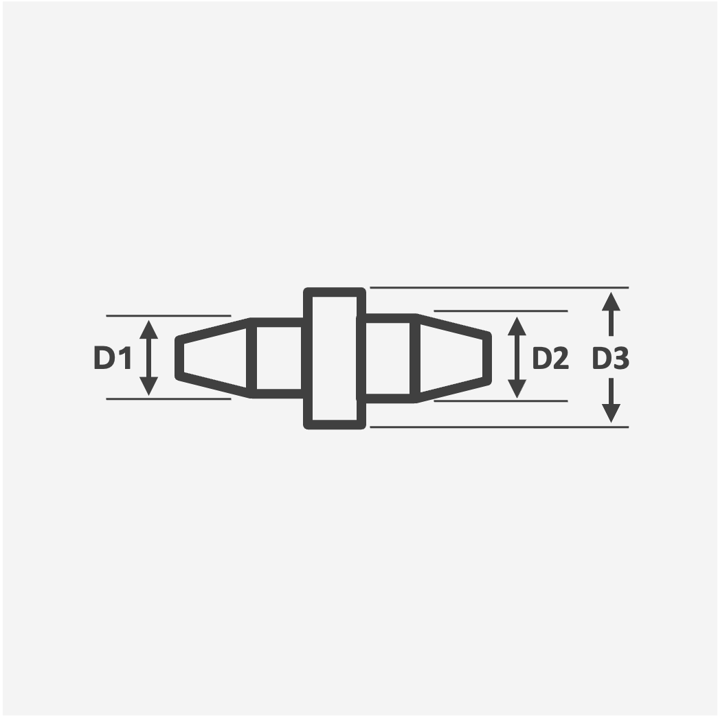 Technical drawing showing dimensions of silicone washer plug