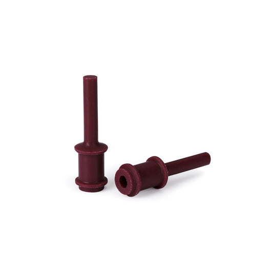Dual-flanged silicone pull plug for masking weld nuts and through holes, temperature-resistant up to 250°C