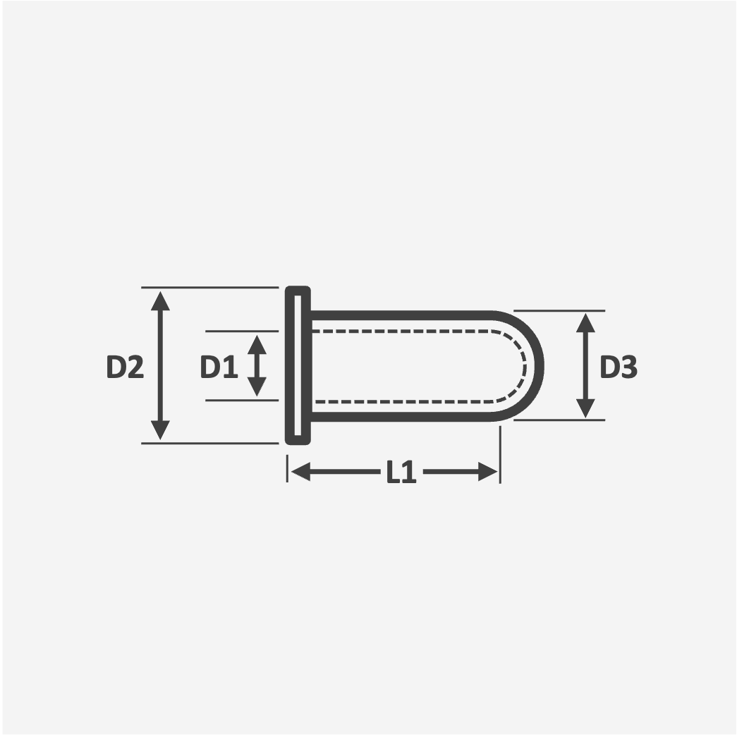 Technical drawing of a silicone cap with flange for high-temperature masking in powder coating applications.