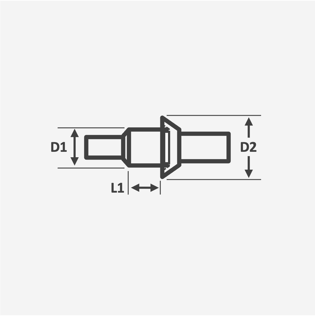 Technical drawing showing dimensions of silicone washer pull plug